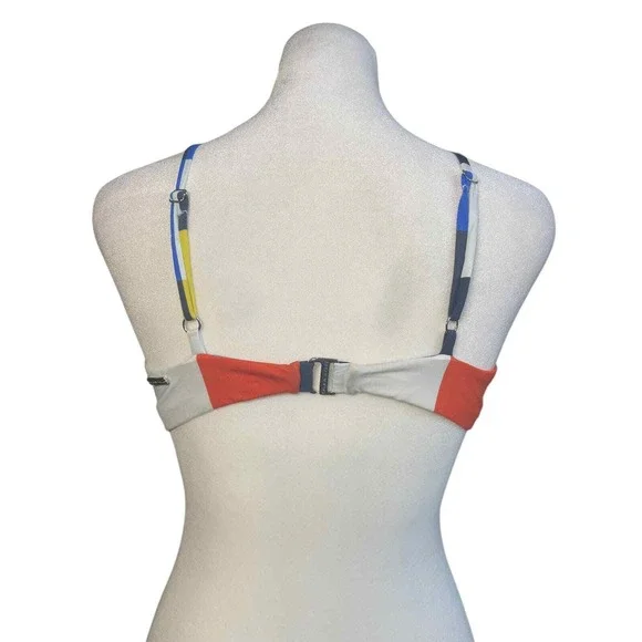 Cala de la Cruz Bikini‎ Top M Colorblock Underwire Swim Beach Resort Chic - Picture 4 of 7